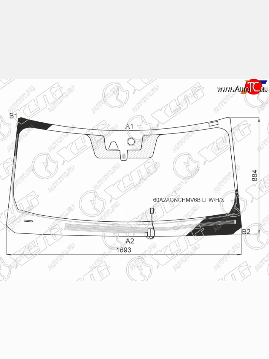 Стекло лобовое (Обогрев щеток Камера Датчик дождя) Infiniti QX80 17-20 XYG 60A2AGNCHMV6B LFW/H/X  в Керчи Республика Крым