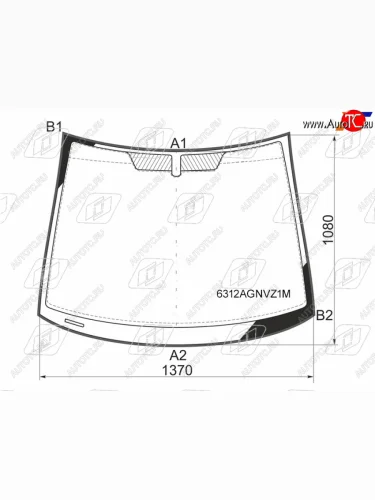 Стекло лобовое (молдинг) FUYAO (зеленое) Opel Corsa D   дорестайлинг, хэтчбэк 5 дв. (2006-2010)
