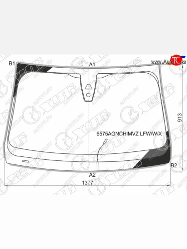 Стекло лобовое (Обогрев щеток Камера Датчик дождя Молдинг) Peugeot 2008 19- XYG 6575AGNCHIMVZ LFW/W/X