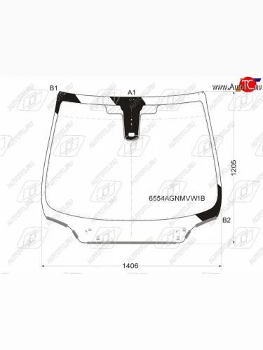 Стекло лобовое (датчик дождя, молдинг) FUYAO (зеленое) Peugeot 308 T7 хэтчбек 5 дв. дорестайлинг (2007-2011)