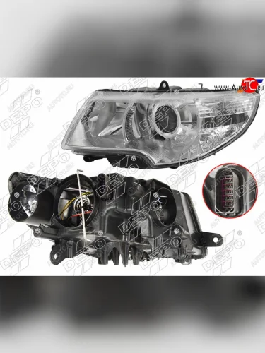 Фара SKODA SUPERB 08-13 LH DEPO 665-1116LMLDBEM