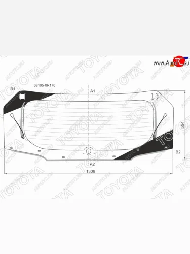 Стекло заднее (Затемненное Обогрев Молдинг) Toyota RAV4 (XA50) 18-  Wildlander 19- TOYOTA 68105-0R170