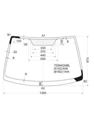 Стекло лобовое Renault Megane 95-03                                                                  FUYAO 7239AGNBL