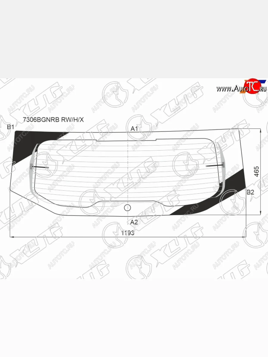 Стекло заднее (Цвет зеленый Обогрев) Renault Duster 21-  Dacia Duster 17- XYG 7306BGNRB RW/H/X  в Воронеже Воронежской области