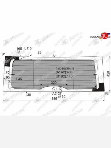 Стекло заднее (Затемненное Обогрев Антенна) Skoda Yeti 09-18 SISECAM 7813BGDRAI1B