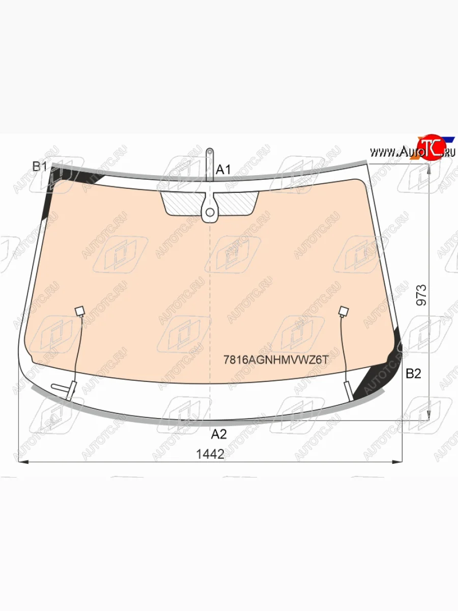Стекло лобовое (обогрев полный, датчик дождя, молдинг) FUYAO Skoda Octavia A7 рестайлинг лифтбэк (2016-2020) (зеленое)  в Перми Пермском крае