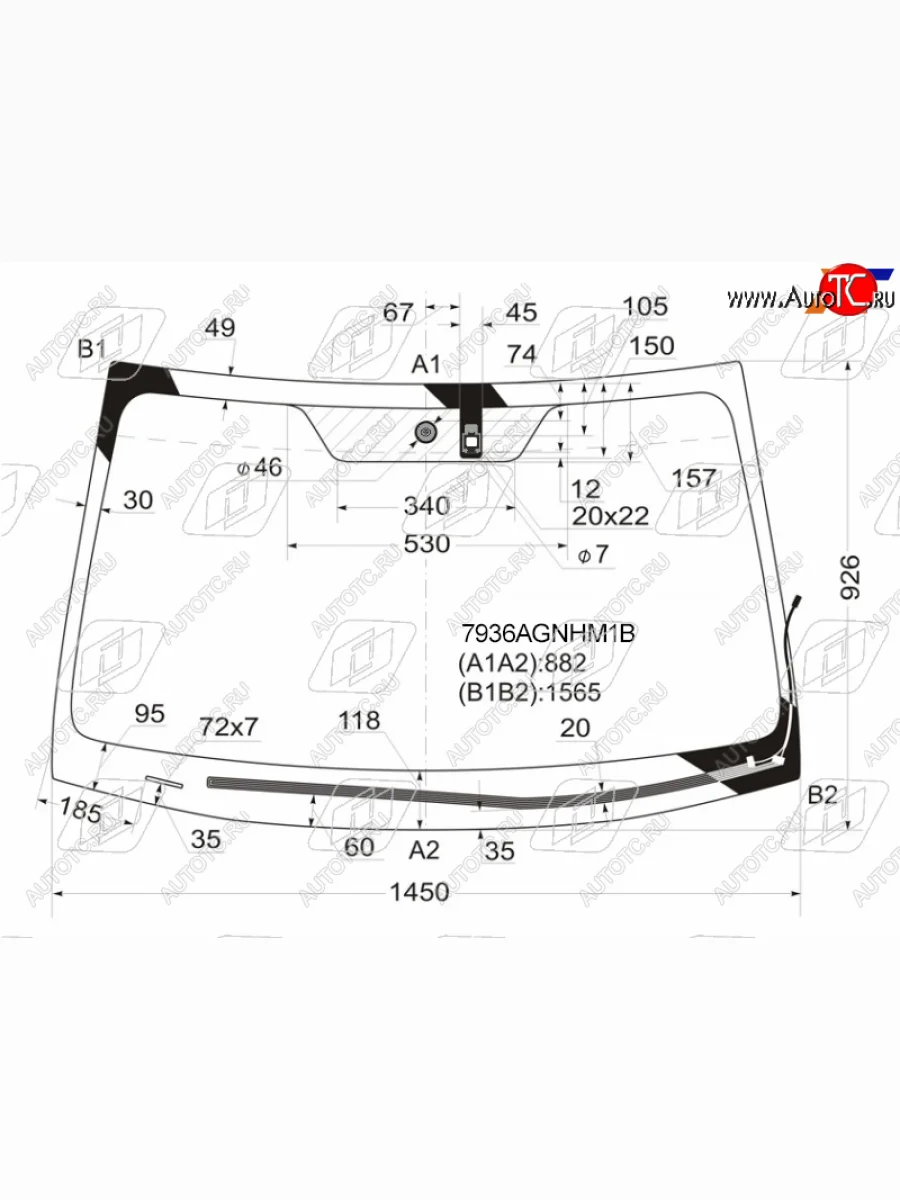 Стекло лобовое (обогрев щеток, датчик дождя) FUYAO Subaru Legacy BM/B14 дорестайлинг седан (2009-2013) (зеленое)  в Самаре Самарской области