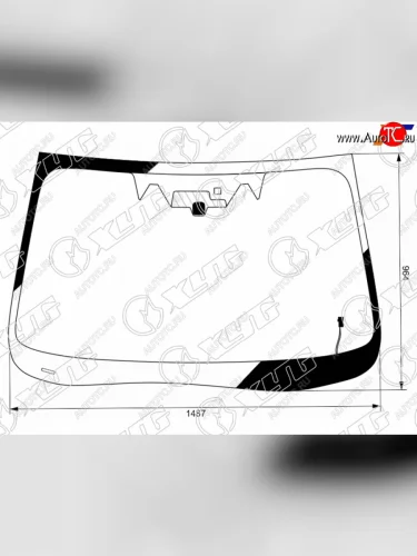 Стекло лобовое (обогрев щеток, две камеры, датчик дождя) XYG (зеленое) Subaru Forester SK/S14 дорестайлинг (2018-2021)