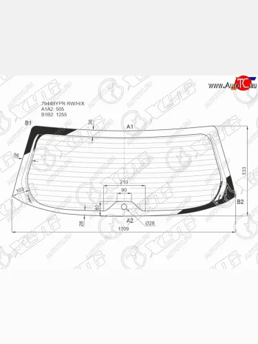 Стекло заднее с обогревом SUBARU FORESTER SK SUV 19-                                                 XYG 7944BYPR RW/H/X