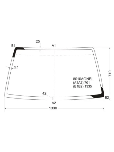 Стекло лобовое Suzuki Escudo 88-97  Chevrolet Tracker 88-97  Mazda Proceed Levante 96-97  Suzuki  FUYAO 8010AGNBL