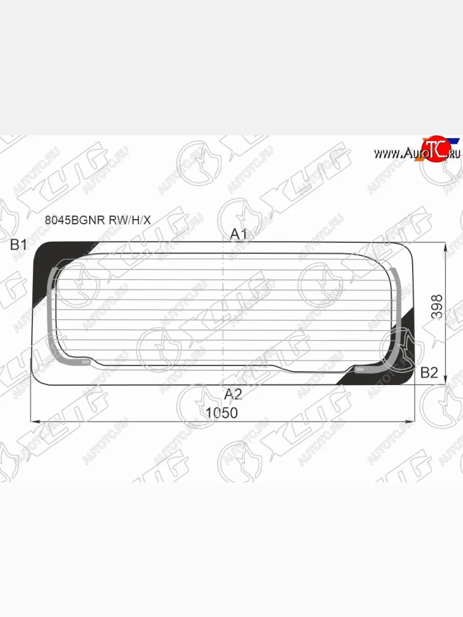 Стекло заднее (Цвет зеленый Обогрев) Suzuki Jimny 18-  Jimny Sierra 18- XYG 8045BGNR RW/H/X  в Воронеже Воронежской области