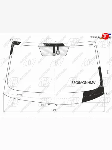 Стекло лобовое (Обогрев щеток Датчик дождя) Toyota Highlander 13-20 FUYAO 83G5AGNHMV