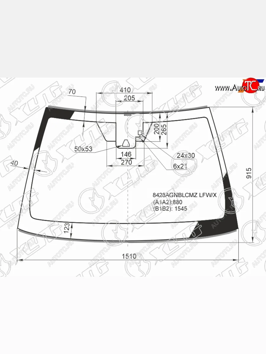 Стекло лобовое (камера, датчик дождя, молдинг) (UAE, USA) XYG Toyota Camry XV70 дорестайлинг (2017-2021) (зеленое)  в Перми Пермском крае