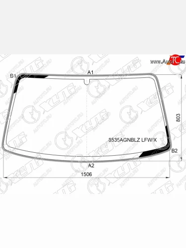 Стекло лобовое (Молдинг) Volkswagen Passat 88-97 XYG 8535AGNBLZ LFW/X