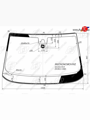 Стекло лобовое (камера, датчик дождя, молдинг) FUYAO (зеленое) Audi A8 D4 рестайлинг, седан (2013-2018)