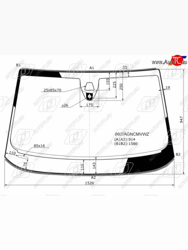 Стекло лобовое (датчик дождя, молдинг, камера) FUYAO (зеленое) Audi A8 D4 дорестайлинг, седан (2009-2013)