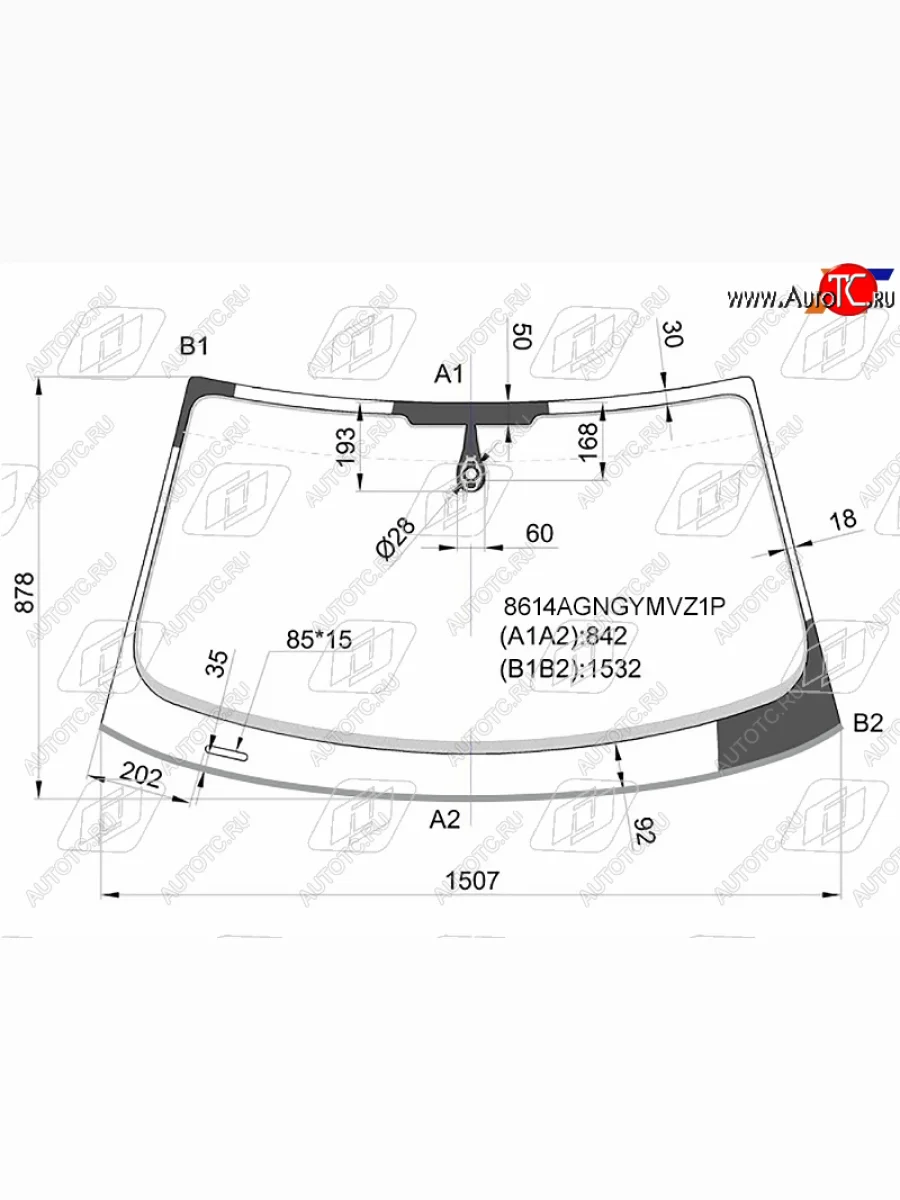 Стекло лобовое (датчик дождя, молдинг) FUYAO Audi Q3 8U рестайлинг (2014-2018) (зеленое)  в Керчи Республика Крым