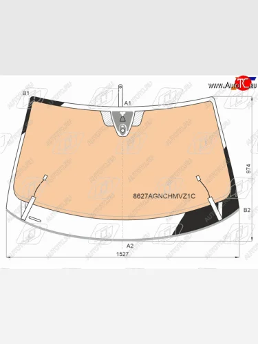 Стекло лобовое (обогрев полный, камера, датчик дождя, молдинг) FUYAO (зеленое) Volkswagen Tiguan  Mk2 (2016-2020) дорестайлинг
