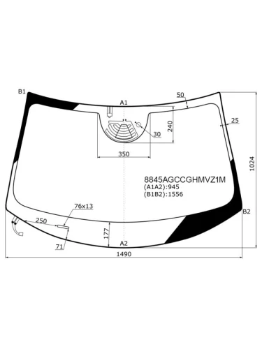 Стекло лобовое с полным обогревом + дд + камера VOLVO S90 4D 17-                                     FUYAO 8845AGCCGHMVZ1M