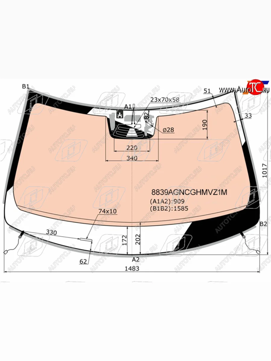 Стекло лобовое (обогрев полный, камера, датчик дождя, молдинг) FUYAO Volvo XC90 L дорестайлинг (2015-2019) (зеленое)  в Керчи Республика Крым