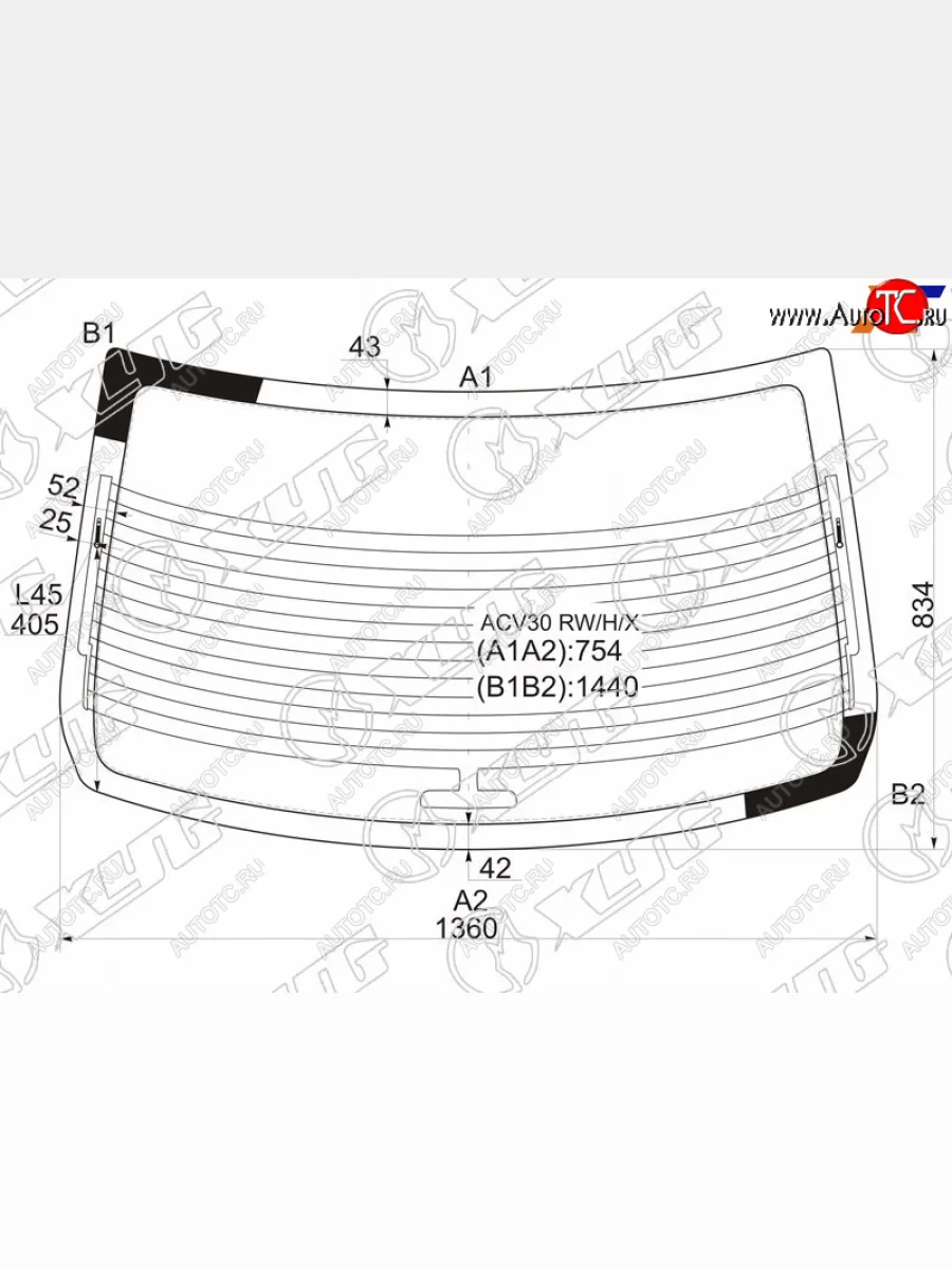 Стекло заднее (Цвет зеленый Обогрев Антенна) Toyota Camry (XV30) 01-06  Camry UAEUSA 01-06 XYG ACV30 RW/H/X  в Воронеже Воронежской области