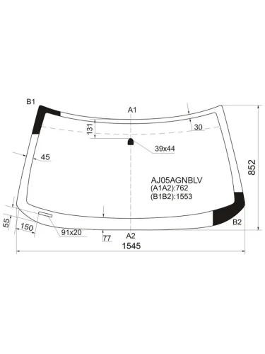 Стекло лобовое JEEP GRAND CHEROKEE 93-98                                                             FUYAO AJ05AGNBLV