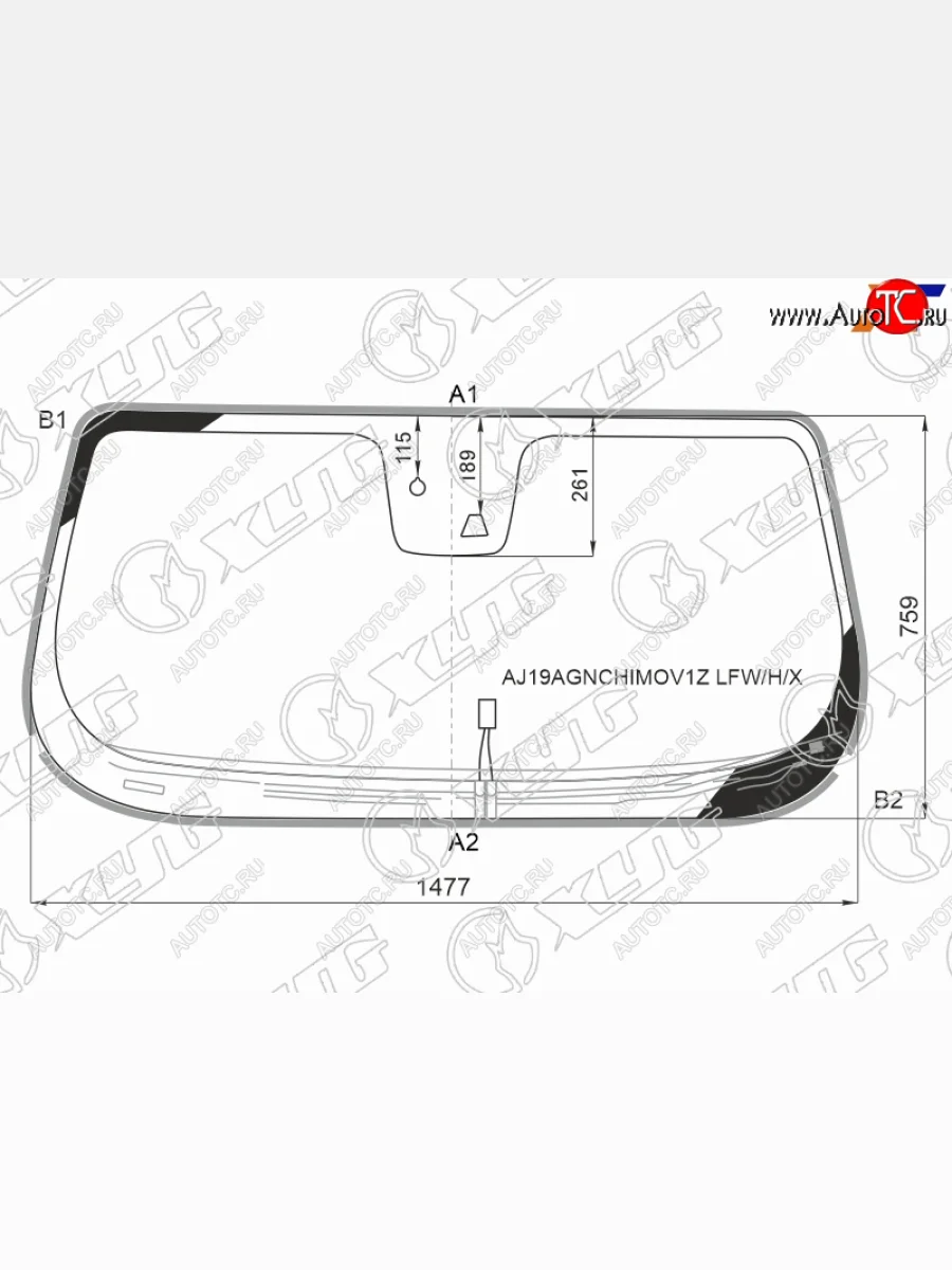 Стекло лобовое (обогрев щеток, камера, датчик дождя, молдинг) XYG Jeep Renegade 1 BU дорестайлинг (2014-2020) (зеленое)  в Керчи Республика Крым