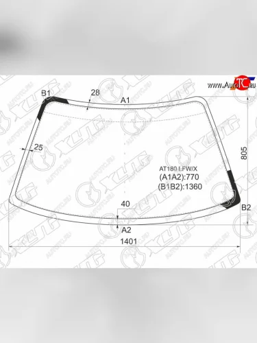 Стекло лобовое Toyota Carina ED 89-93  Celica 89-93 XYG AT180 LFW/X