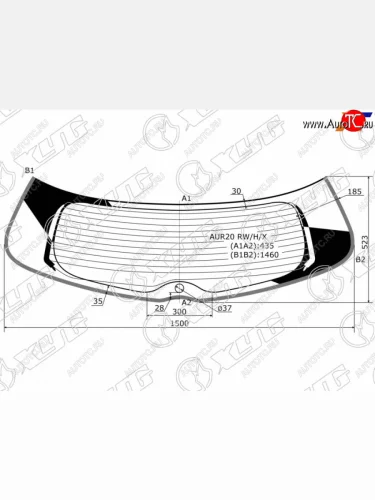 Стекло заднее (Цвет зеленый Обогрев Молдинг) Toyota Verso 09-17 XYG AUR20 RW/H/X