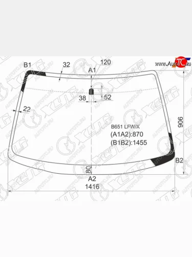 Стекло лобовое Mazda 323 94-00  Familia 94-99 XYG B651 LFW/X