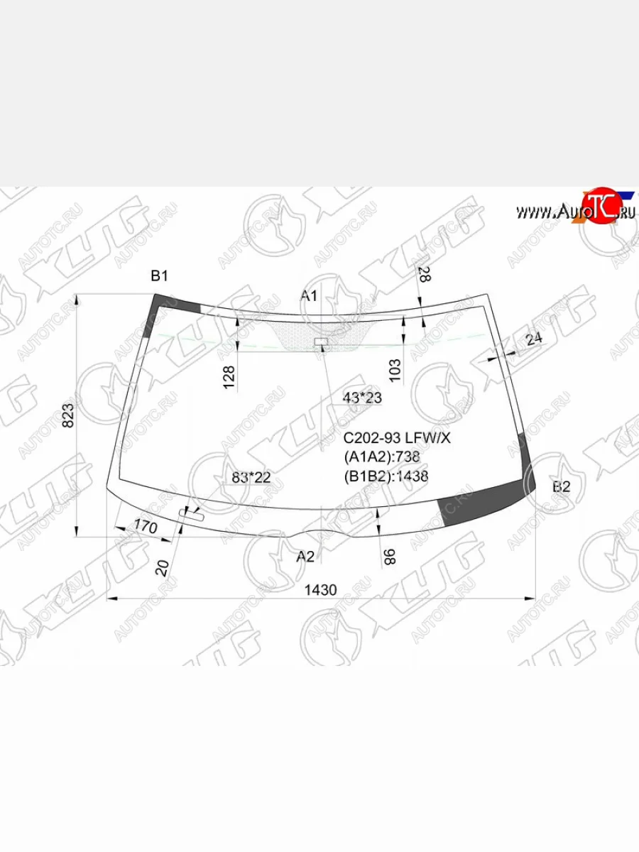 Стекло лобовое (Датчик дождя) Mercedes-Benz C-Class 93-01 XYG C202-93 LFW/X  в Воронеже Воронежской области