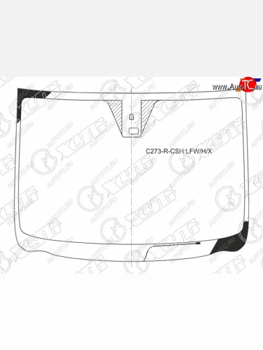  Стекло лобовое (обогрев щеток, датчик дождя) XYG (зеленое) Mazda Biante (2008-2018)