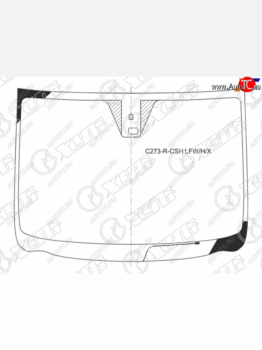 Стекло лобовое (обогрев щеток, датчик дождя) XYG Mazda Biante (2008-2018) (зеленое)  в Керчи Республика Крым