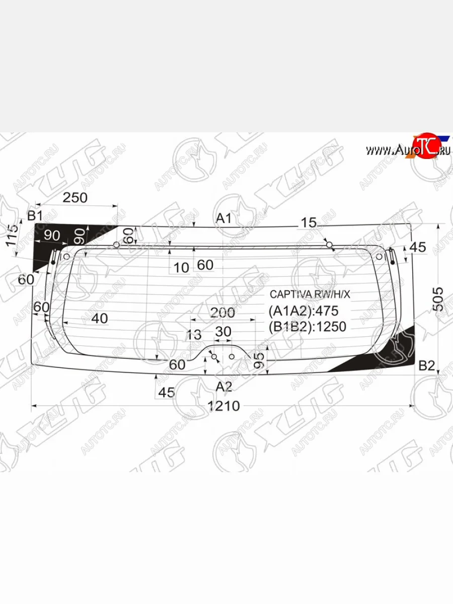 Стекло заднее с обогревом CHEVROLET CAPTIVA 06-16 OPEL ANTARA 06-16                                 XYG CAPTIVA RW/H/X  в Воронеже Воронежской области