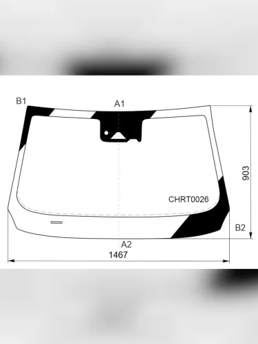 Стекло лобовое (Камера Датчик дождя) Chery Tiggo 8 Pro 21- KMK CHRT0026