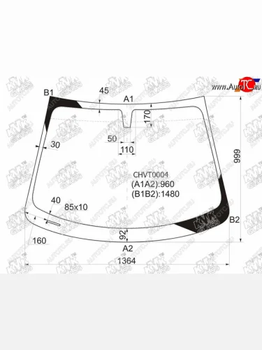 Стекло лобовое Chevrolet Aveo 11-15                                                                  KMK CHVT0004