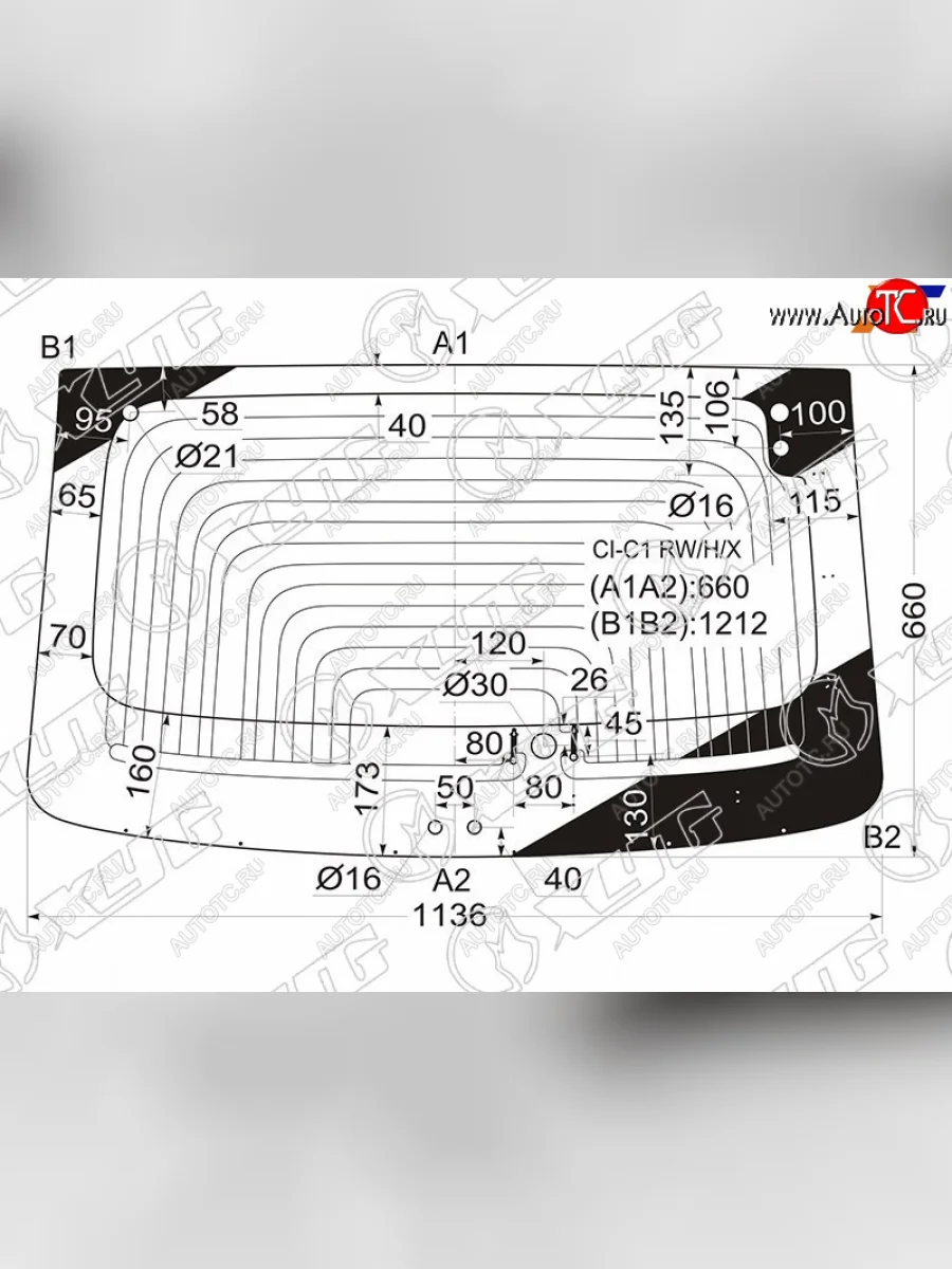 Стекло заднее (Цвет зеленый Обогрев) Citroen C1 05-14  Peugeot 107 05-15 XYG CI-C1 RW/H/X  в Воронеже Воронежской области