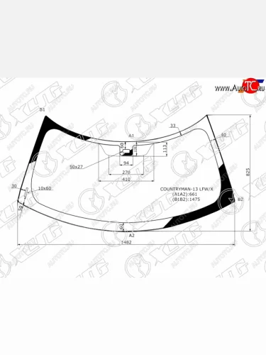 Стекло лобовое (Датчик дождя) Mini Countryman Cooper 10-17                                           XYG COUNTRYMAN-13 LFW/X