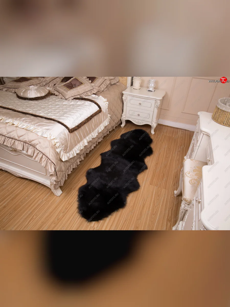 Ковер из 2 шкур (искусственный мех)  2p-id001  с доставкой в г. Керчь