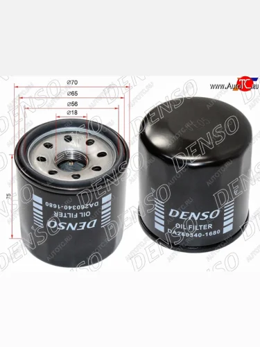 Фильтр масляный NISSAN QG#, MR20DE, QR20,25, SR20,VQ 20,25, HR# DENSO DA260340-1680