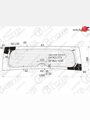 Стекло заднее с обогревом JEEP PATRIOT 07-16                                                         XYG DB11308 RW/H/X