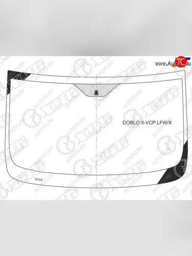 Стекло лобовое Fiat Doblo 09-  Opel Combo 11-17 XYG DOBLO II-VCP LFW/X