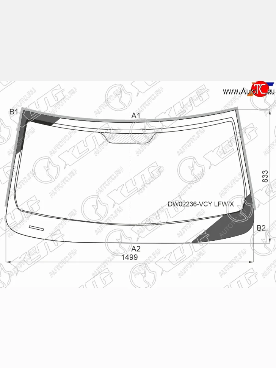 Стекло лобовое (молдинг) XYG Chevrolet Camaro дорестайлинг (2015-2018) (зеленое)  в Керчи Республика Крым