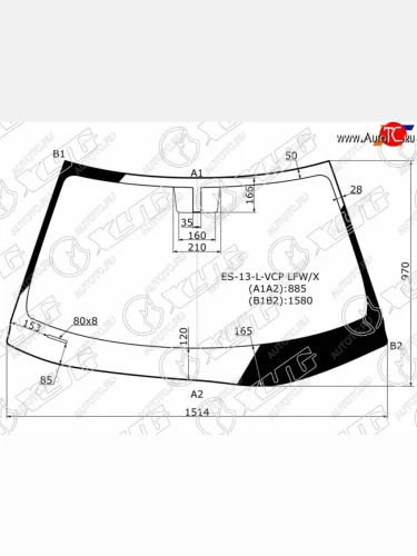 Стекло лобовое Lexus ES 12-18 XYG ES-13-L-VCP LFW/X