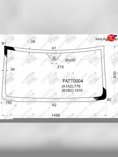 Стекло лобовое FIAT DOBLO 01-                                                                        KMK FATT0004