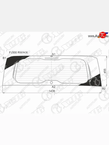Стекло заднее (Цвет зеленый Обогрев Антенна) Toyota Land Cruiser (J300) 21- XYG FJ300 RW/H/X