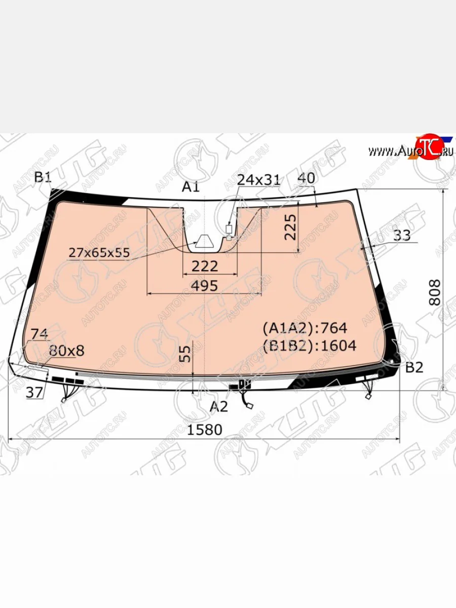 Стекло лобовое (Обогрев щеток Обогрев полный Камера Датчик дождя) Toyota Land Cruiser (J200) 15-2 XYG FJ200-L-VCPSSW LFW/W/X  в Воронеже Воронежской области