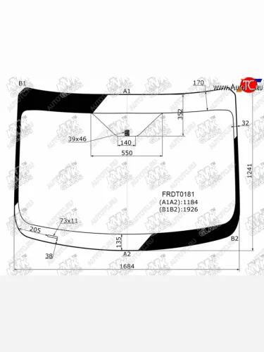 Стекло лобовое (Высокая крыша) Ford Transit 14-                                                      KMK FRDT0181