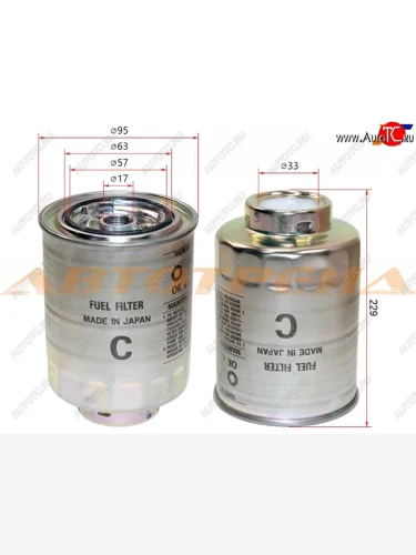 Фильтр топливный TOYOTA COROLLAVERSO CDE120 1CDFTV 03-06 LAND CRUISER 100 1HD 98-07(две прокладки) MICRO FT1910