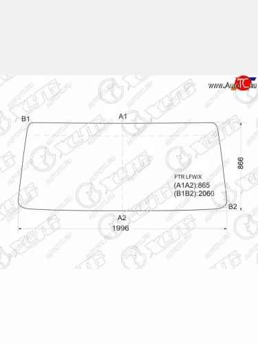 Стекло лобовое Foton Auman 06-  Isuzu Forward 95- XYG FTR LFW